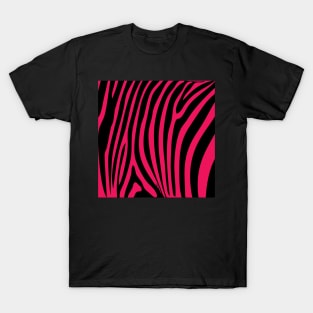 Hot Pink Zebra Pattern T-Shirt